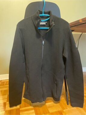 Men's Full-Zip Ribbed Sweater Jacket - Black